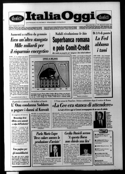 Italia oggi : quotidiano di economia finanza e politica